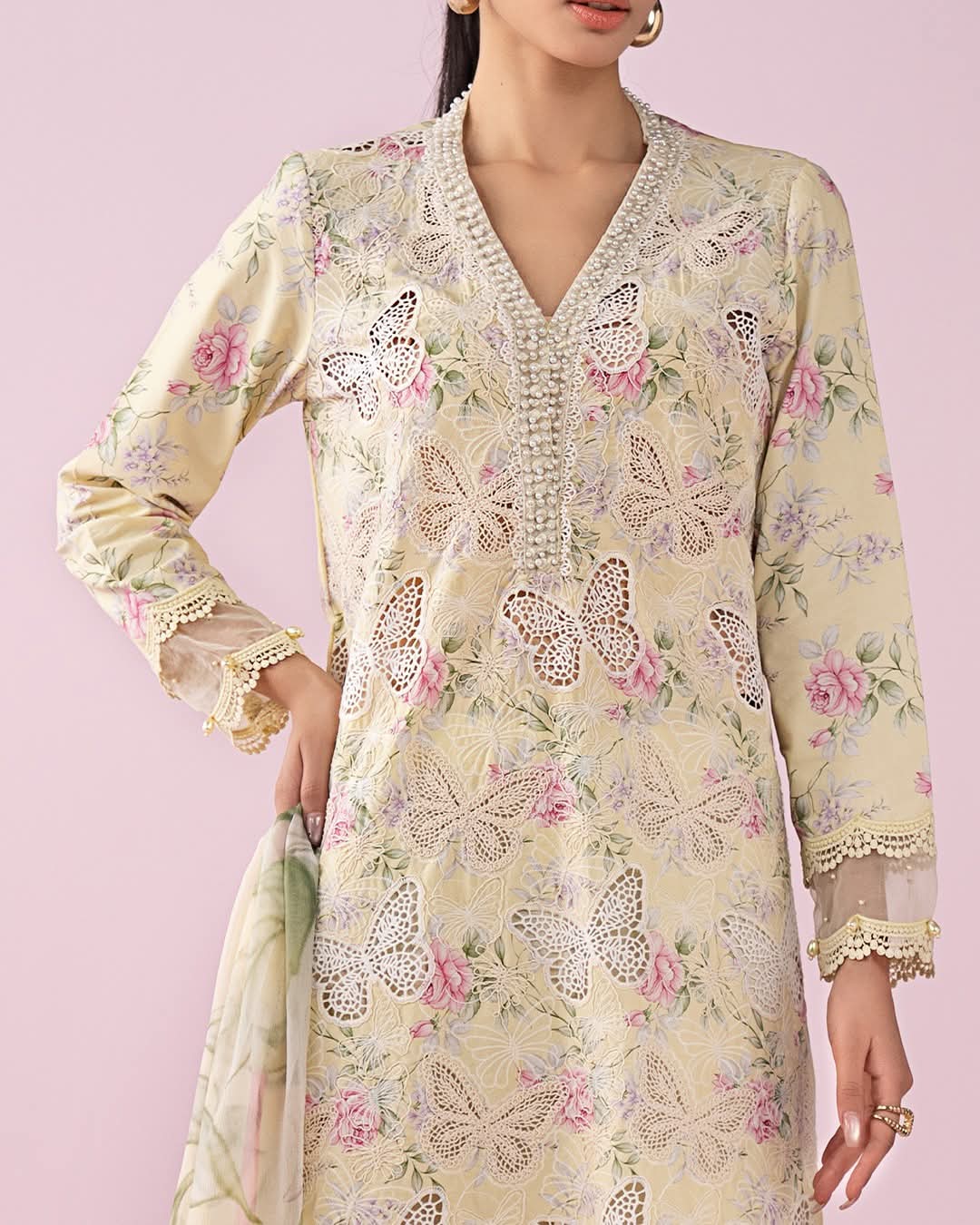 MARIA B LUXURY LAWN 3PC CHIFFON DOPATTA