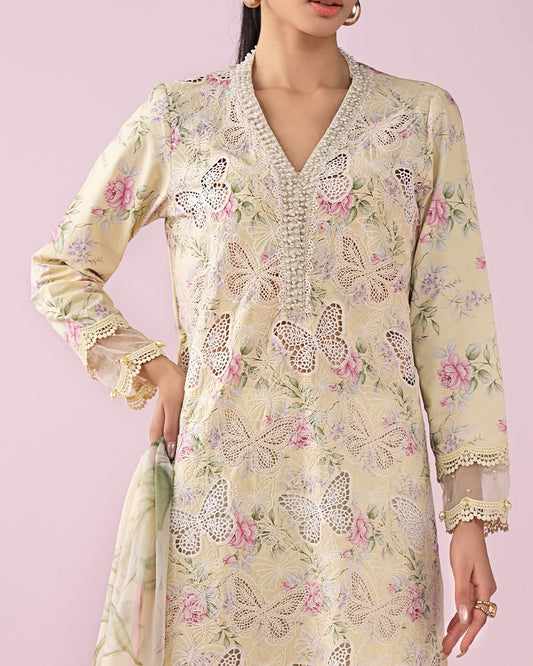 MARIA B LUXURY LAWN 3PC CHIFFON DOPATTA
