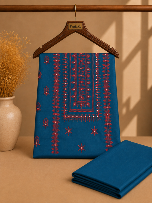 Zinc Khaddar Embroidered 2-Piece Suit – Design 231
