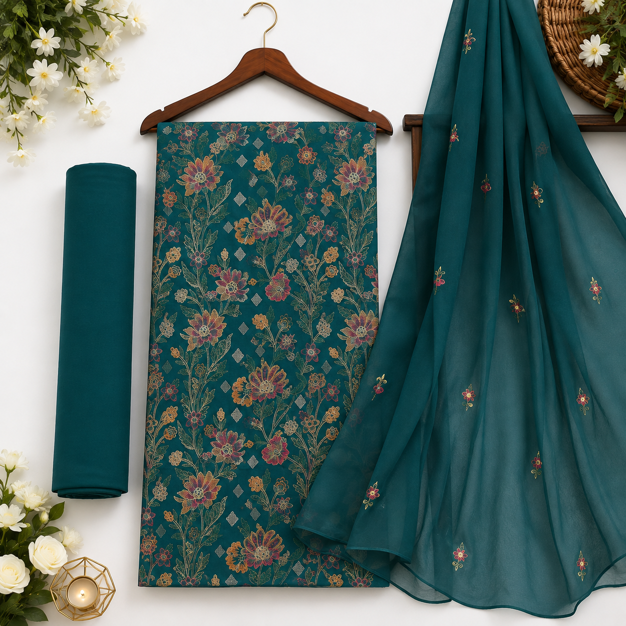 KARANDI EMBROIDERED 3-PIECE TZAJ-355
