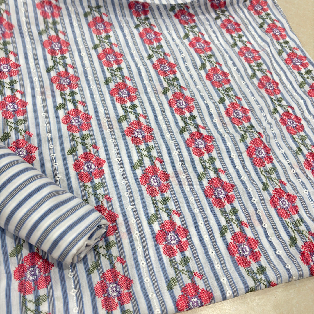 2 PIECE - PRINTED EMBROIDERED LAWN SUIT SCV2-256
