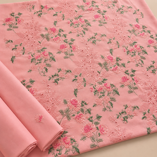 2 PIECE - EMBROIDERED LAWN SUIT SCV1-1831