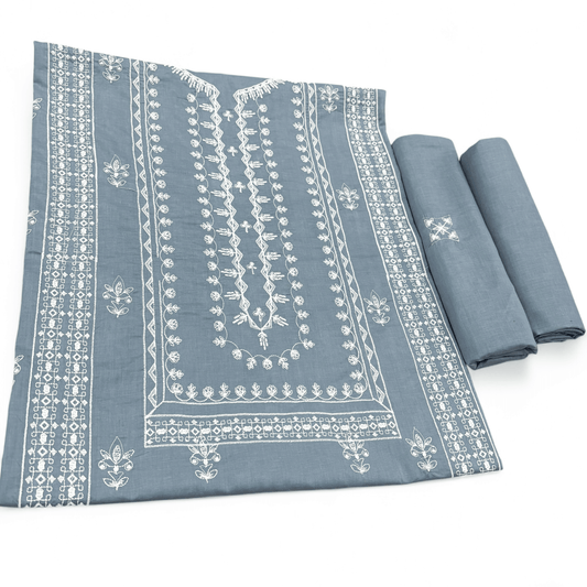 2 PIECE - EMBROIDERED LAWN SUIT SCV1-1734
