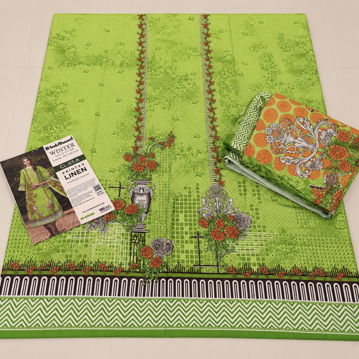 Gul Ahmed linen printed 2pc