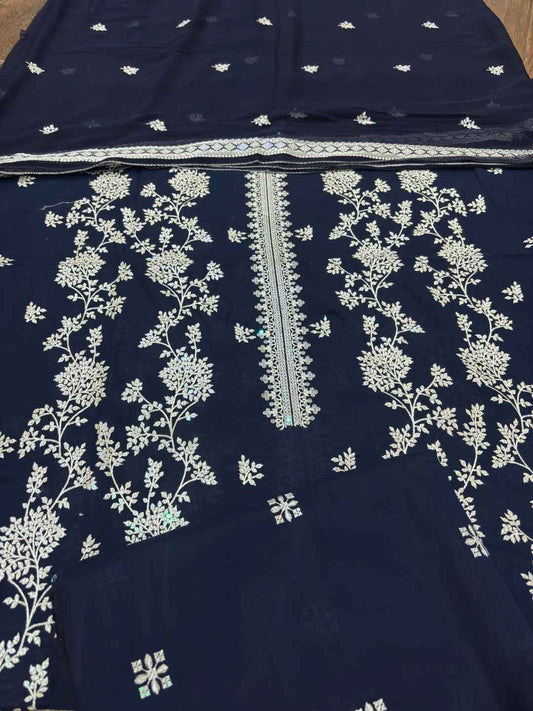 BAREEZE LAWN EMBROIDERED 3PC CHIFFON DOPATTA TZAJ-170