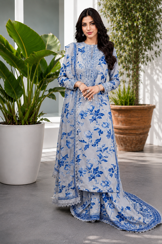 ANEELA'S LUXURY LAWN 3PC CHIFFON DOPATTA