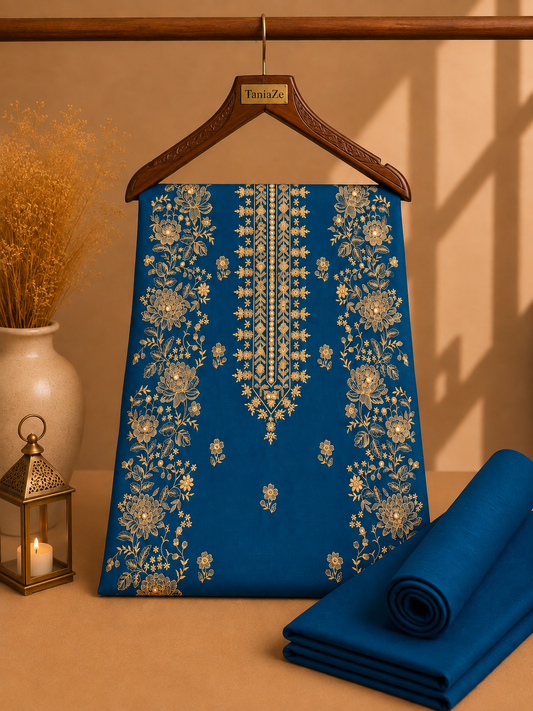 Zinc Khaddar Embroidered 2-Piece Suit – Design 207
