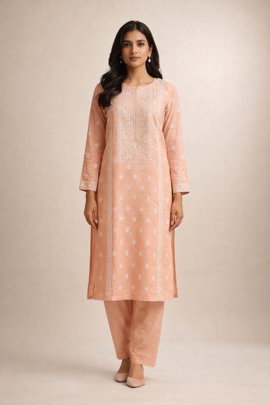 2 PIECE - EMBROIDERED LAWN SUIT SCV1-1531