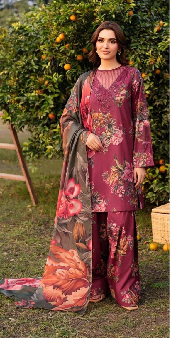 IZNIK 3PC CHIFFON DOPATTA