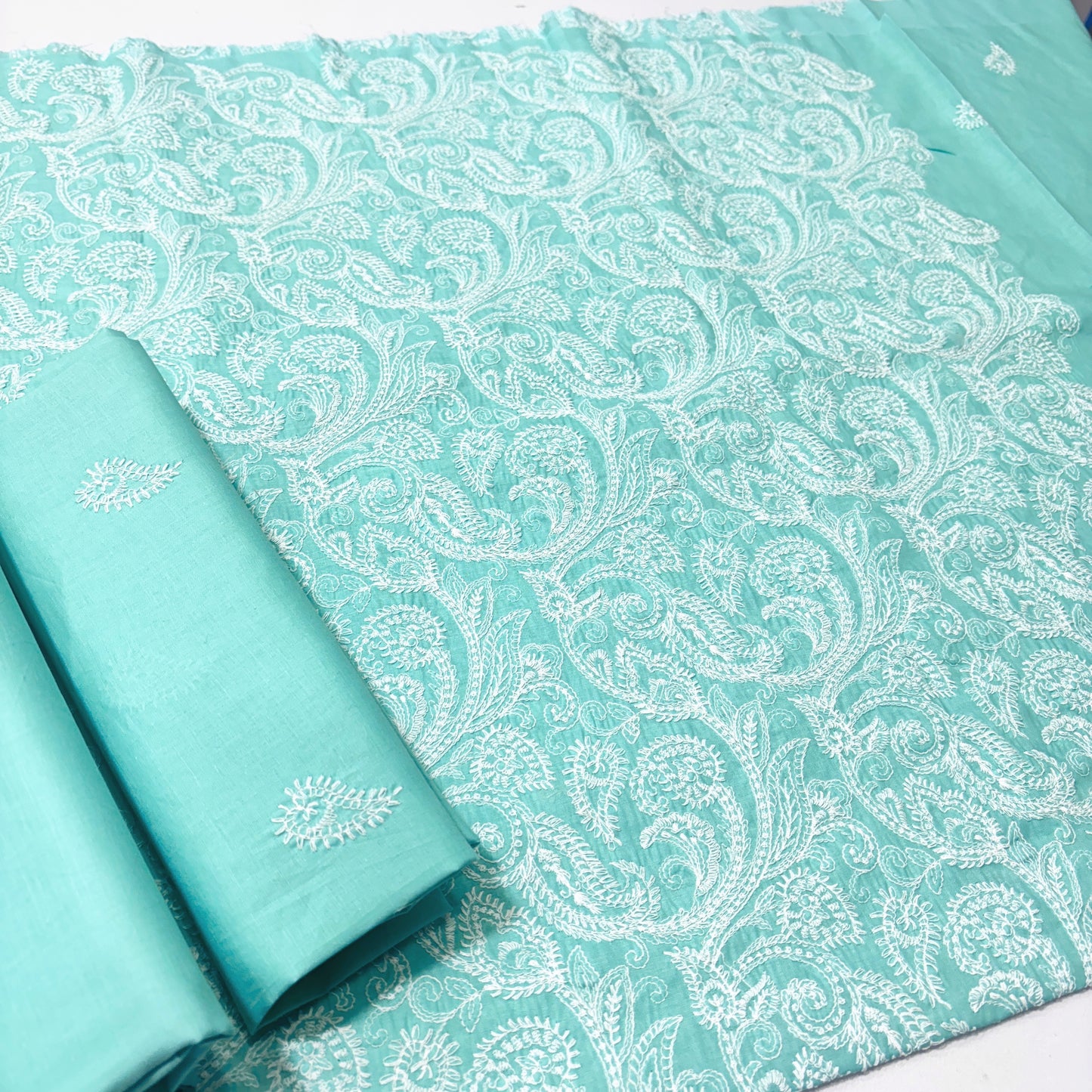 2 PIECE - EMBROIDERED LAWN SUIT SCV1-1715