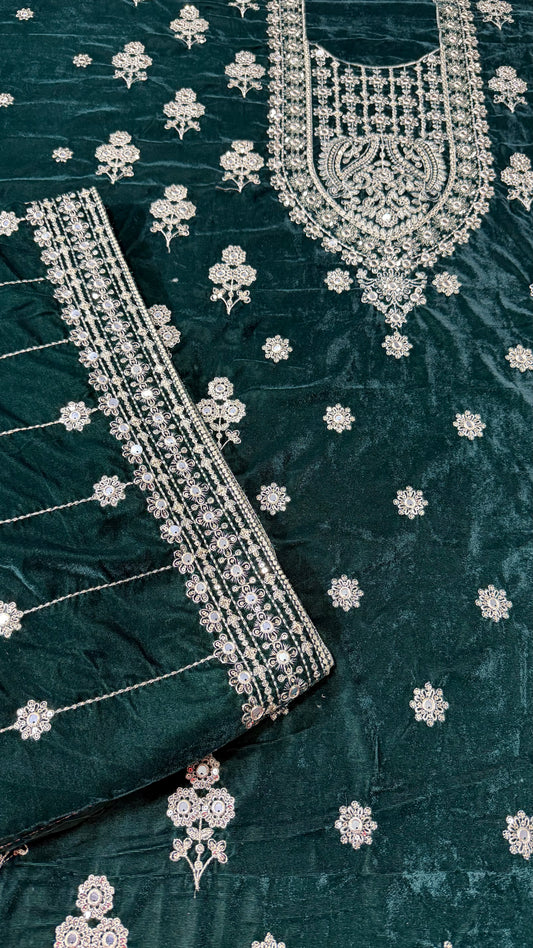 VELVET EMBROIDERED 3-PIECE TZAJ-274