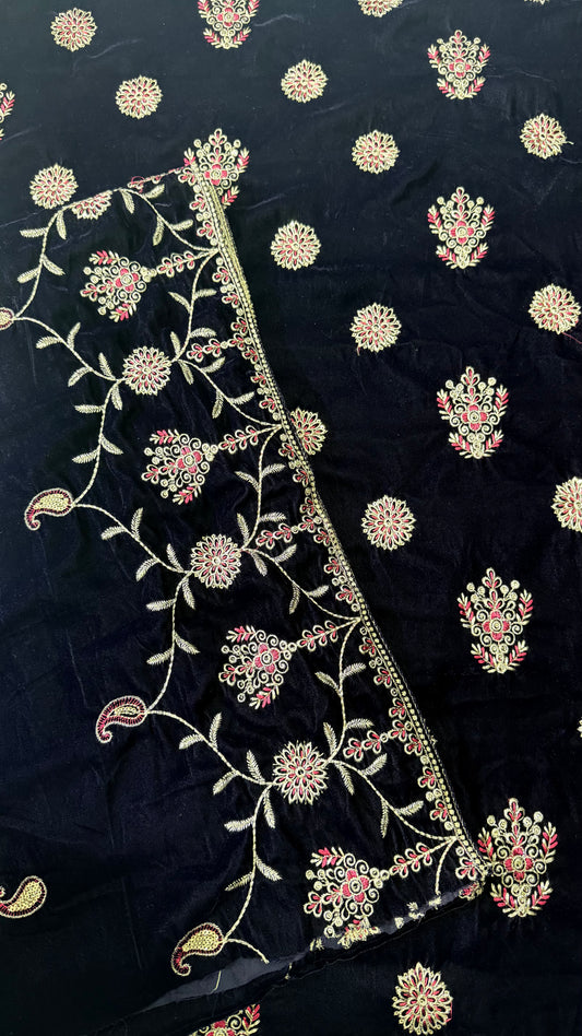 VELVET EMBROIDERED 3-PIECE TZAJ-217