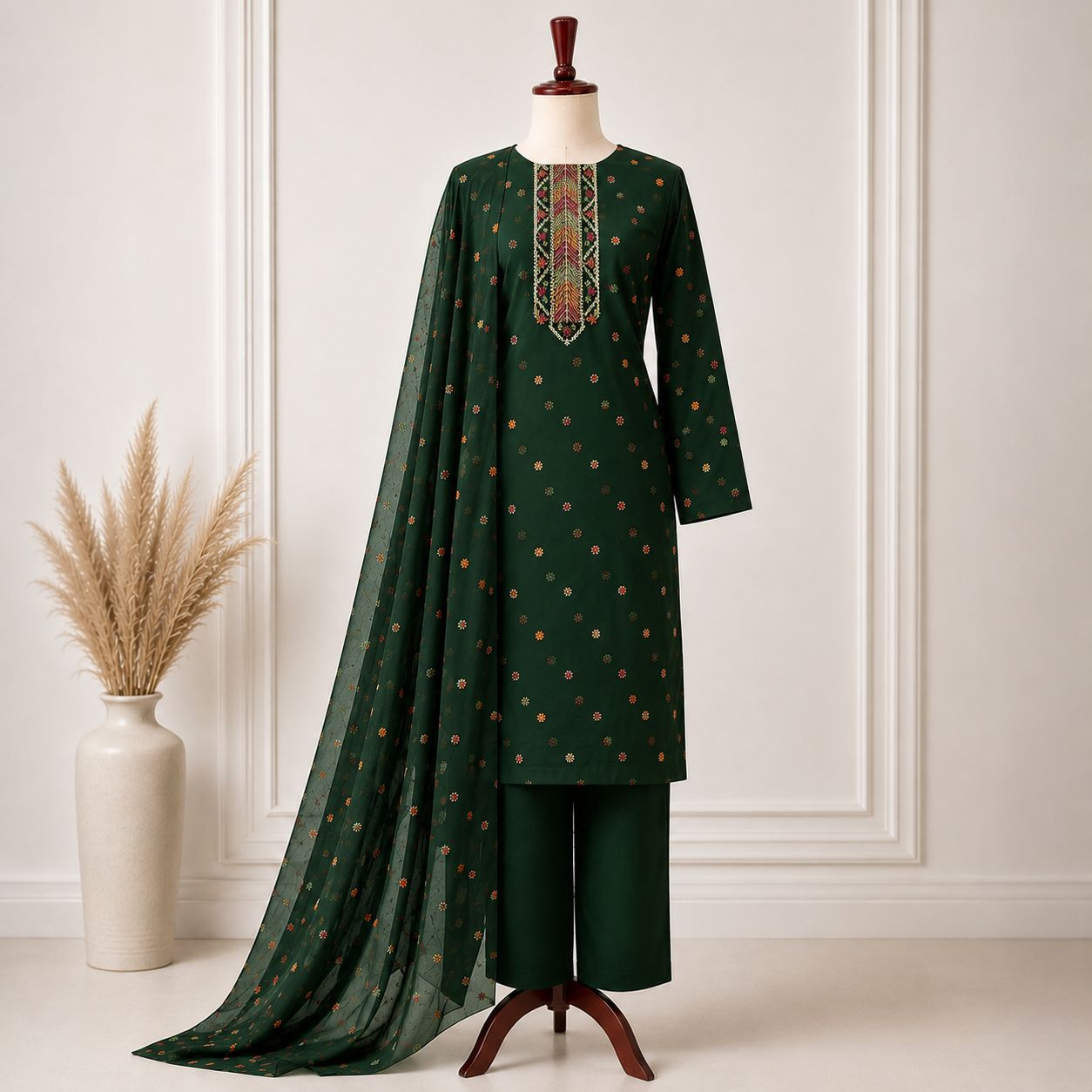 KARANDI EMBROIDERED 3-PIECE TZAJ-393