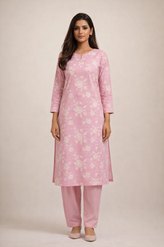 2 PIECE - EMBROIDERED LAWN SUIT SCV1-1542
