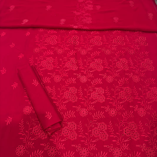 LAWN EMBROIDERED 3PC CHIFFON DOPATTA
