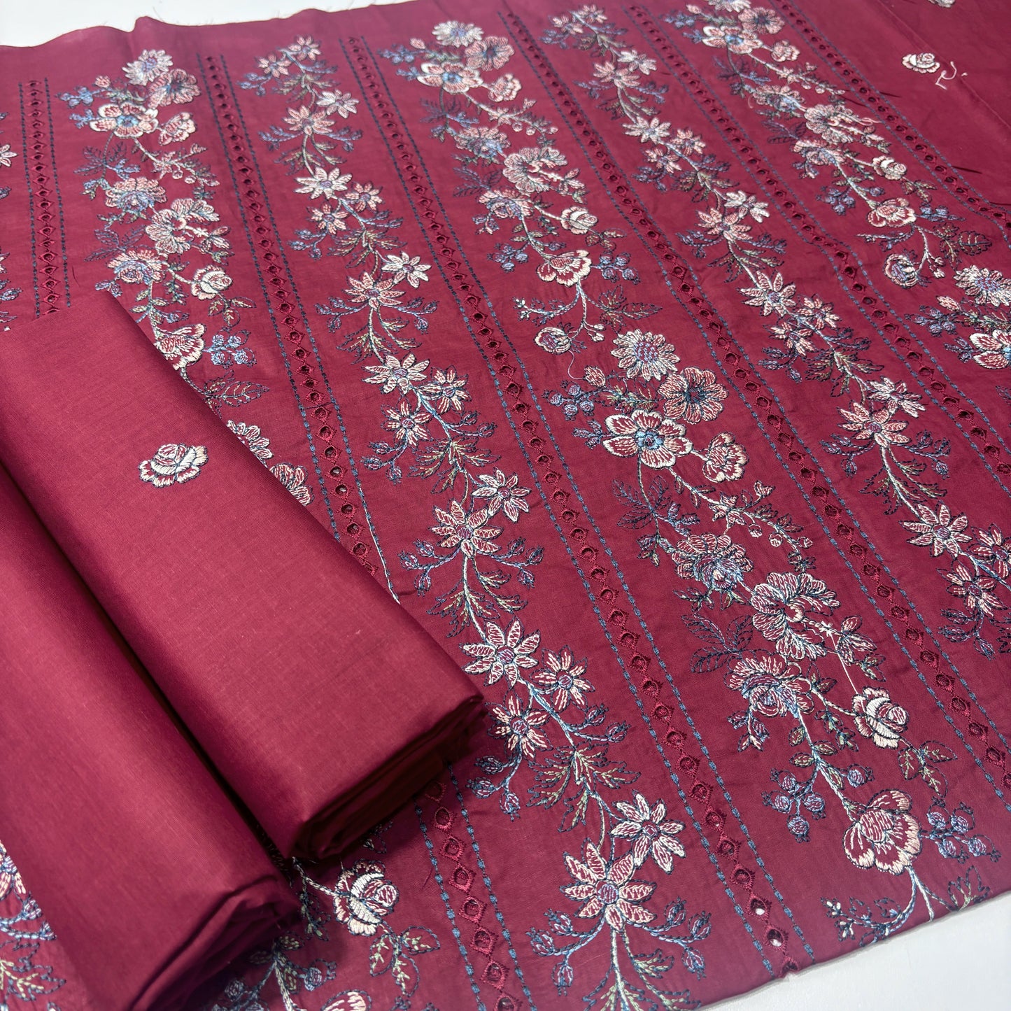 2 PIECE - EMBROIDERED LAWN SUIT SCV1-1718