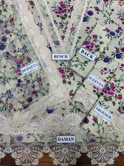 ANEELA'S 3PC CHIFFON DOPATTA