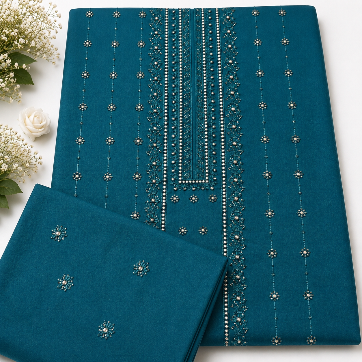 KARANDI EMBROIDERED 2-PIECE TZAJ-2397