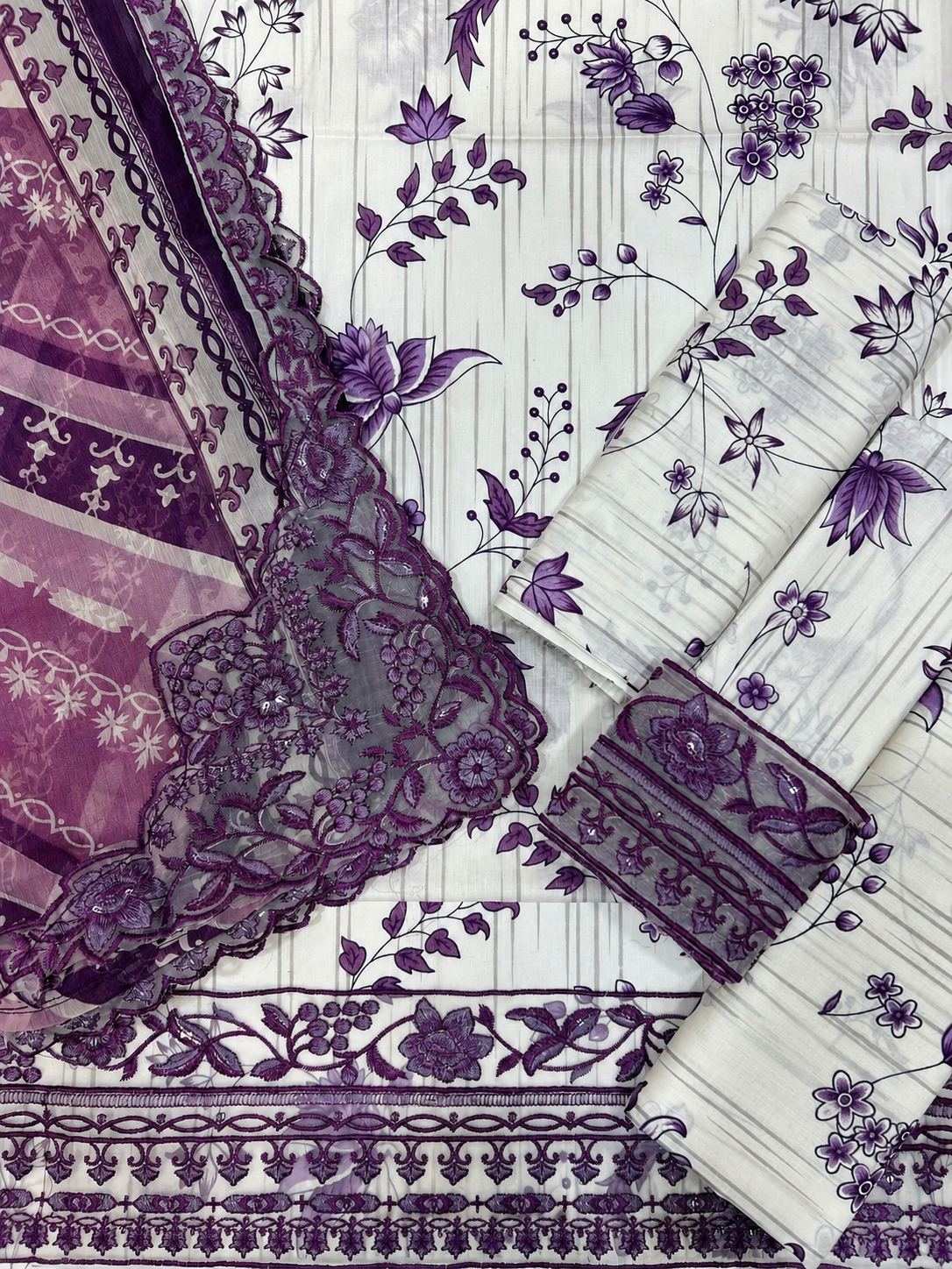JAZMIN LUXURY LAWN 3PC CHIFFON DOPATTA
