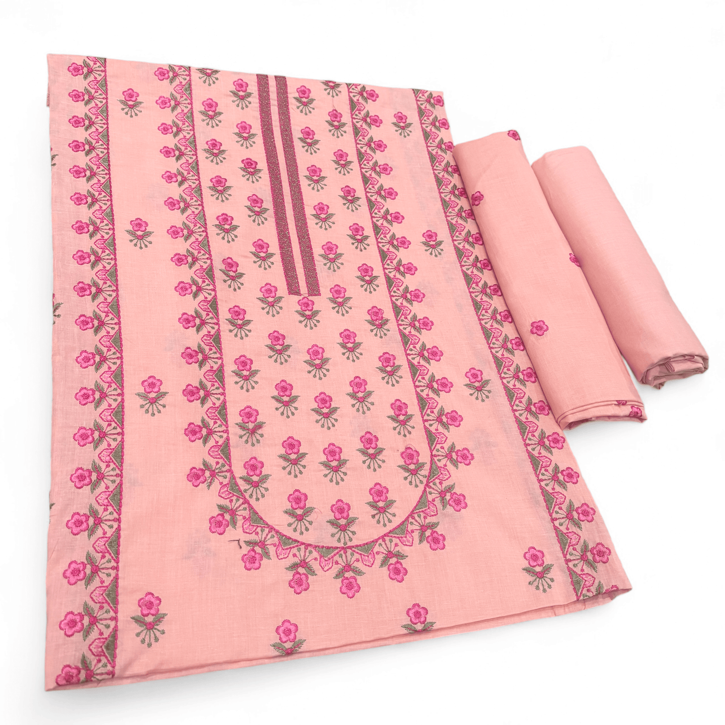 2 PIECE - EMBROIDERED LAWN SUIT SCV1-1732