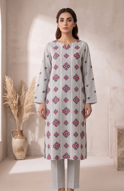 2 PIECE - PRINTED EMBROIDERED LAWN SUIT SCV2-237