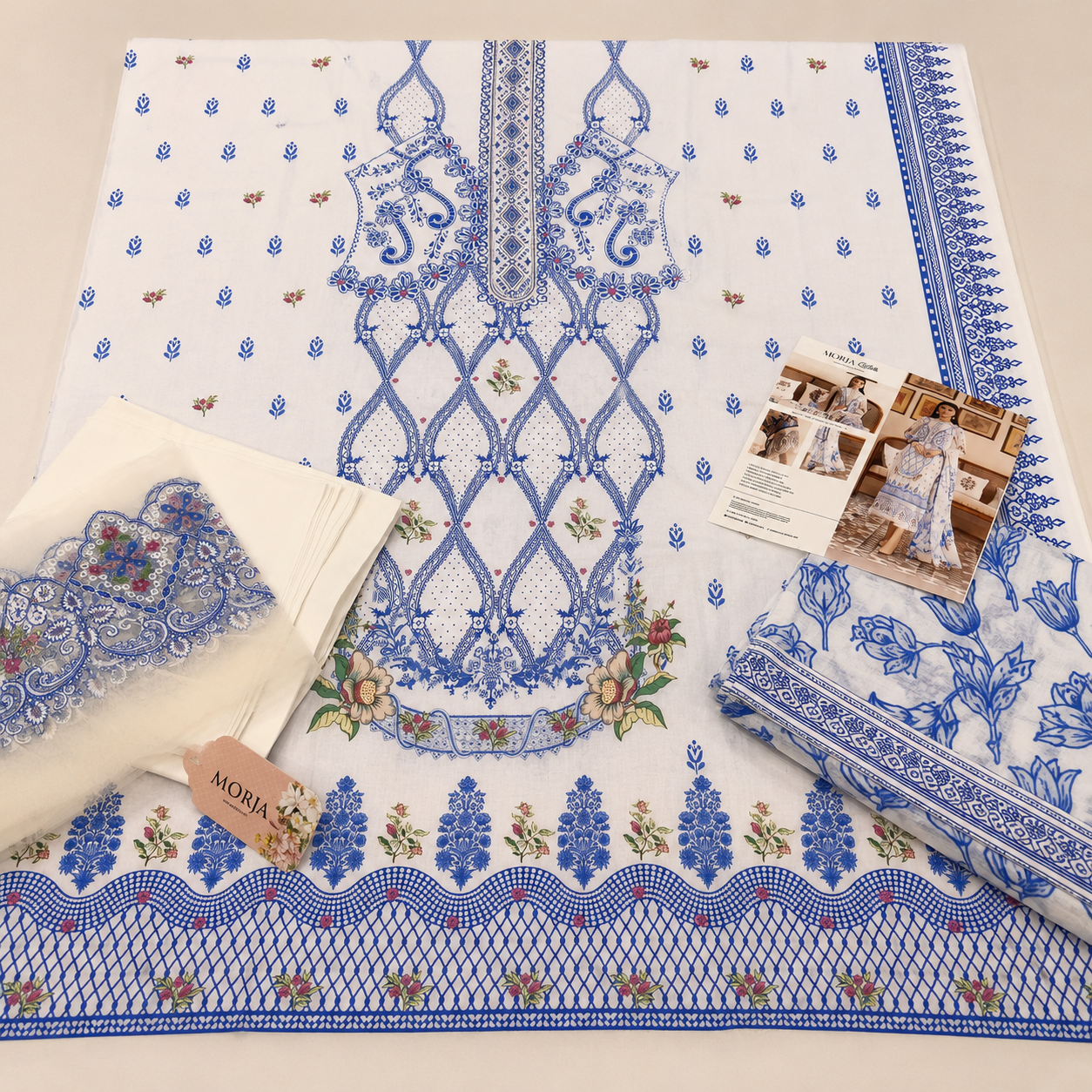 Gulljee Lawn embroidered 3pc