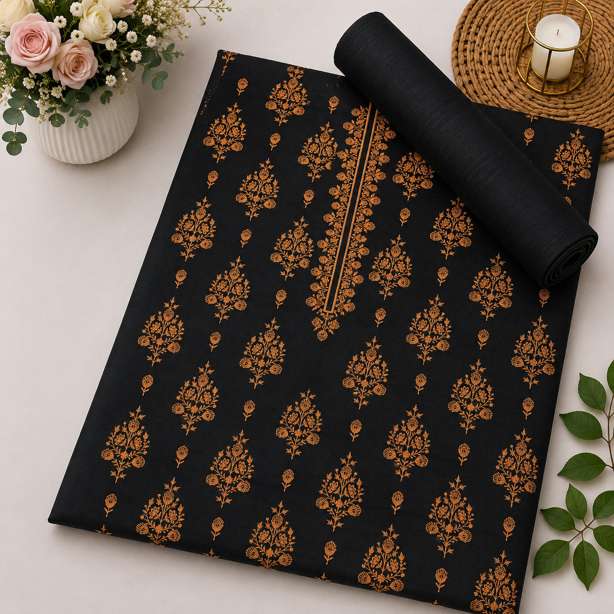 KHADDAR EMBROIDERED 2PC