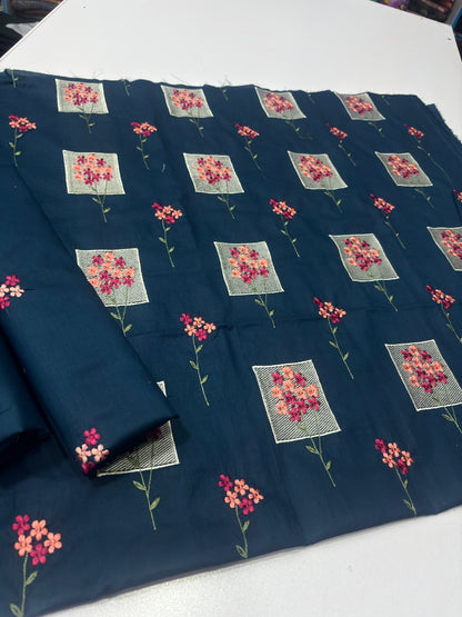 2 PIECE - EMBROIDERED LAWN SUIT SCV1-1811