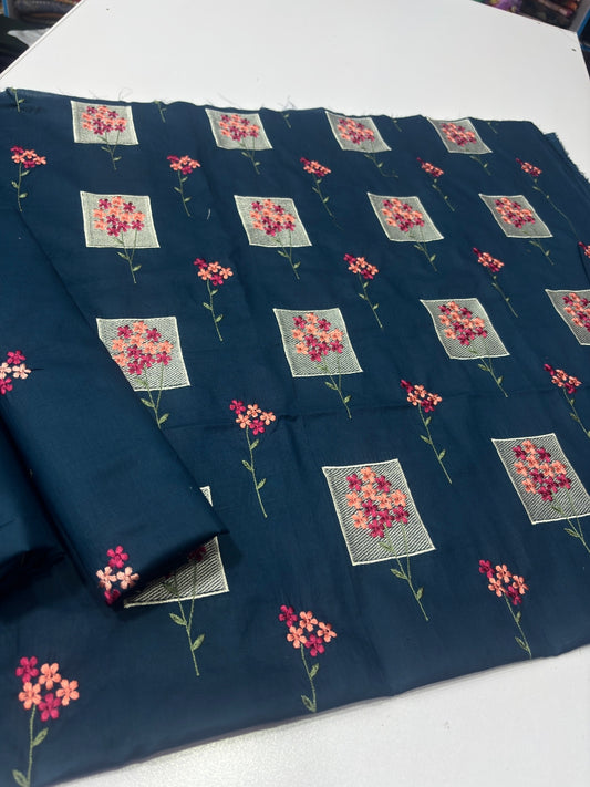 2 PIECE - EMBROIDERED LAWN SUIT SCV1-1811