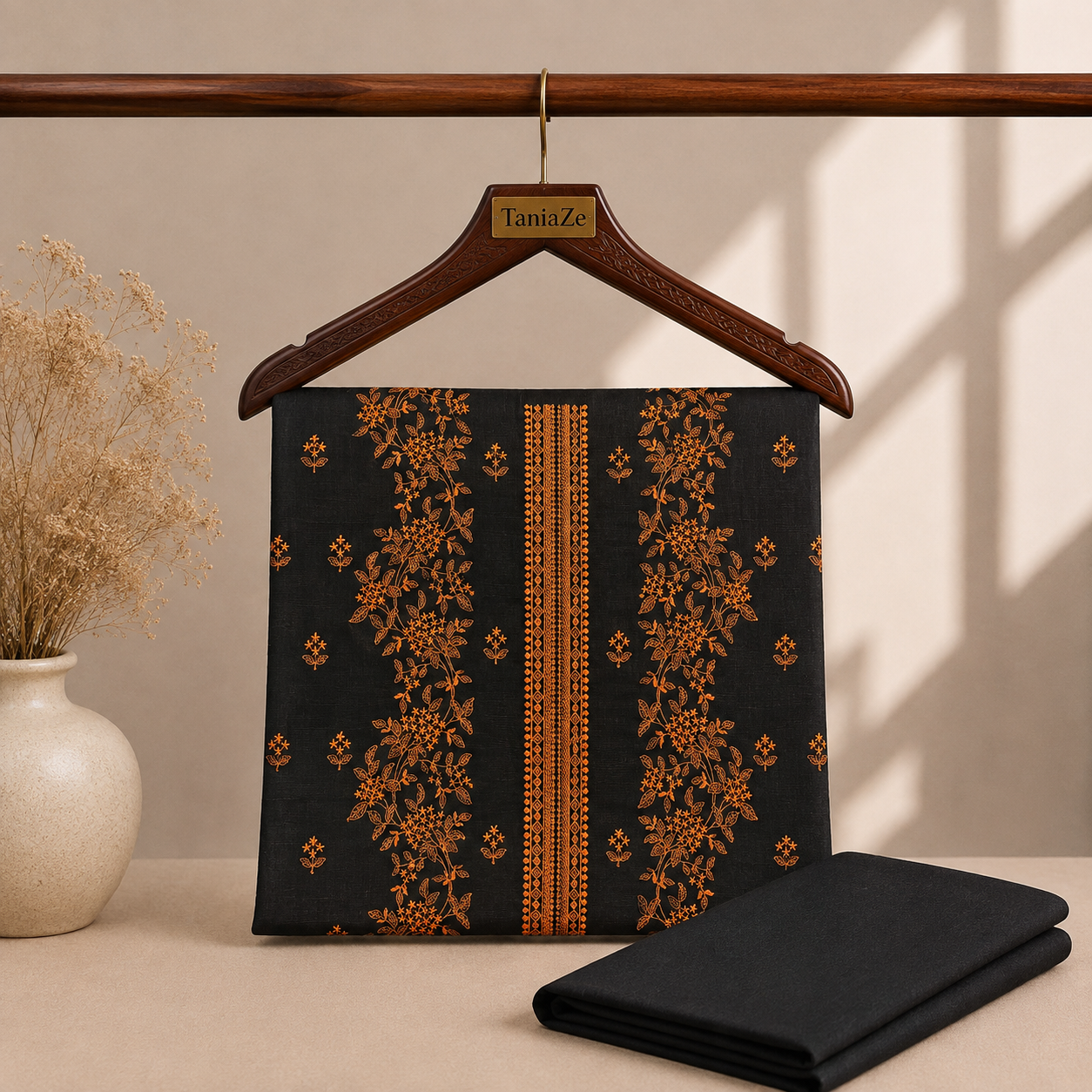 KHADDAR EMBROIDERED 2PC