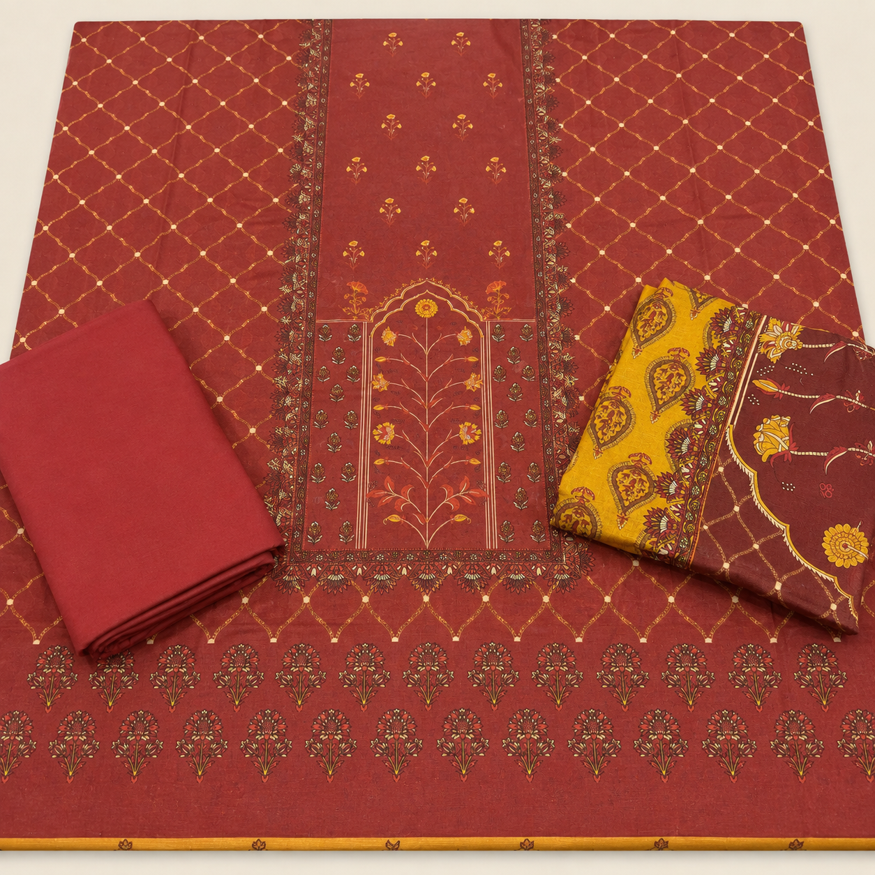 Khaddar printed 3pc