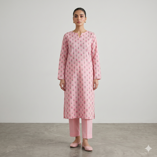 2 PIECE - EMBROIDERED LAWN SUIT SCV1-1794