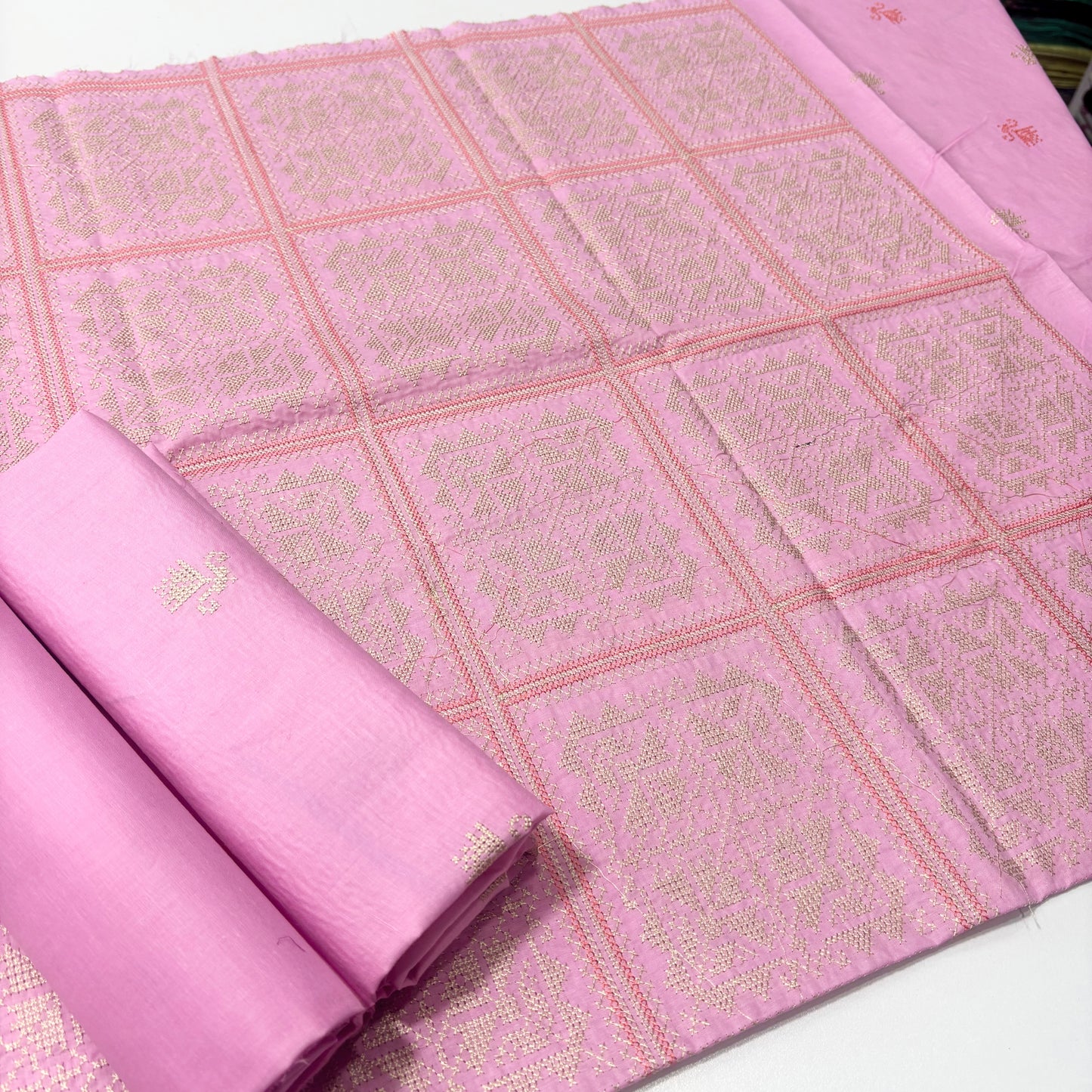 2 PIECE - EMBROIDERED LAWN SUIT SCV1-1682