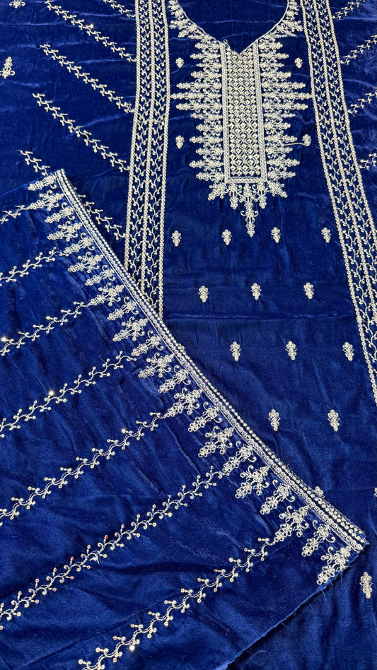 VELVET EMBROIDERED 3-PIECE TZAJ-235