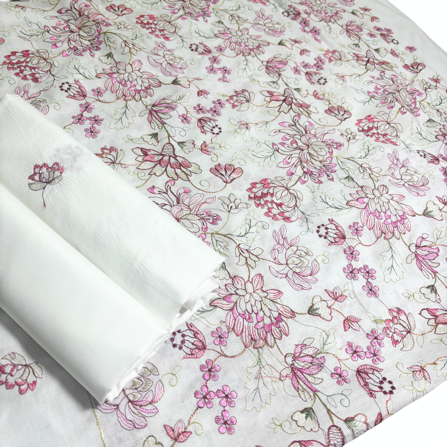 2 PIECE - EMBROIDERED LAWN SUIT SCV1-1751
