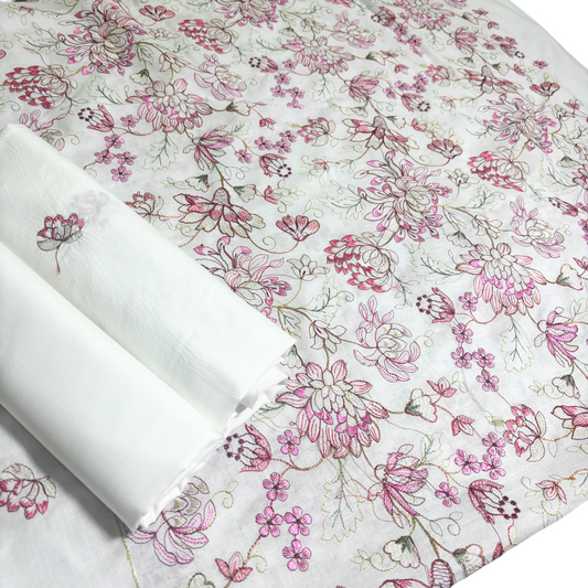 2 PIECE - EMBROIDERED LAWN SUIT SCV1-1751