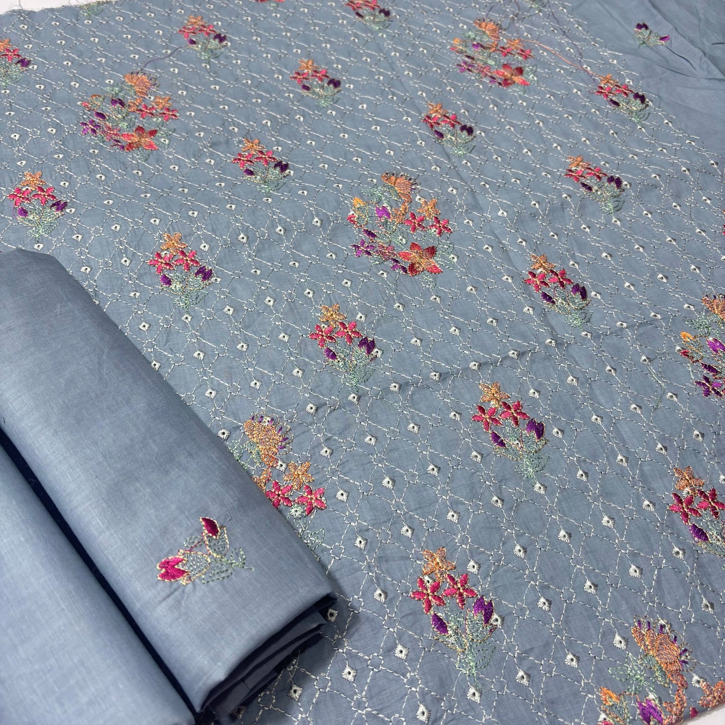 2 PIECE - EMBROIDERED LAWN SUIT SCV1-1655