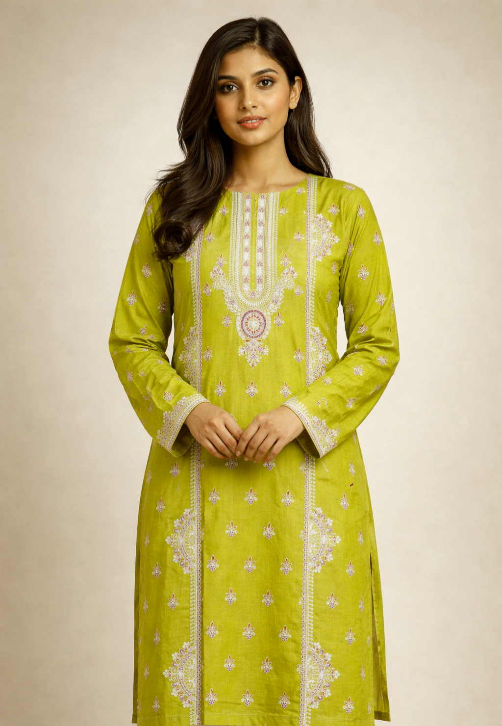 2 PIECE - EMBROIDERED LAWN SUIT SV1-155
