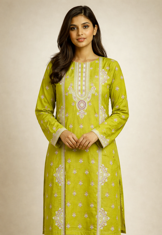2 PIECE - EMBROIDERED LAWN SUIT SV1-155