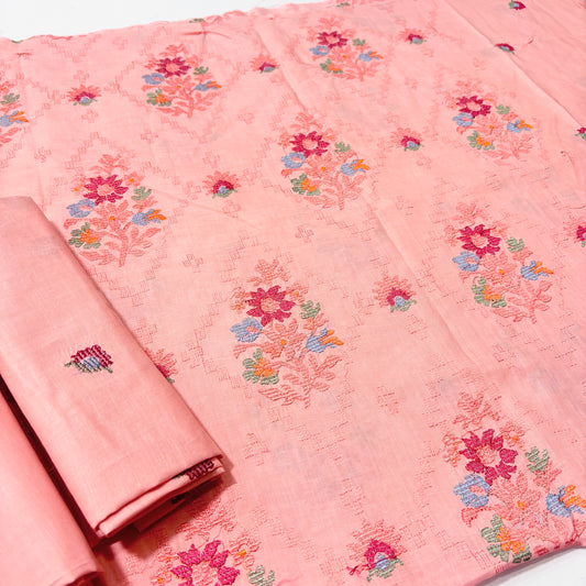 2 PIECE - EMBROIDERED LAWN SUIT SCV1-1658