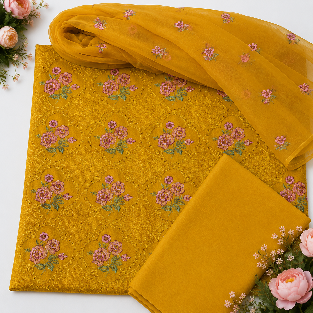 KARANDI EMBROIDERED 3-PIECE TZAJ-304