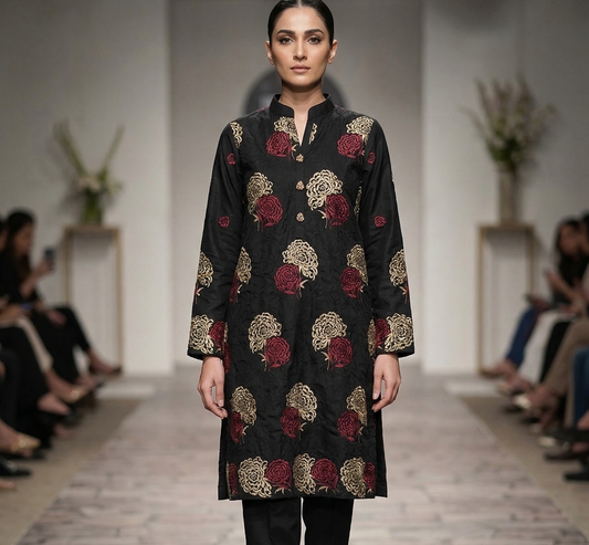 2 PIECE - EMBROIDERED LAWN SUIT SCV1-1759