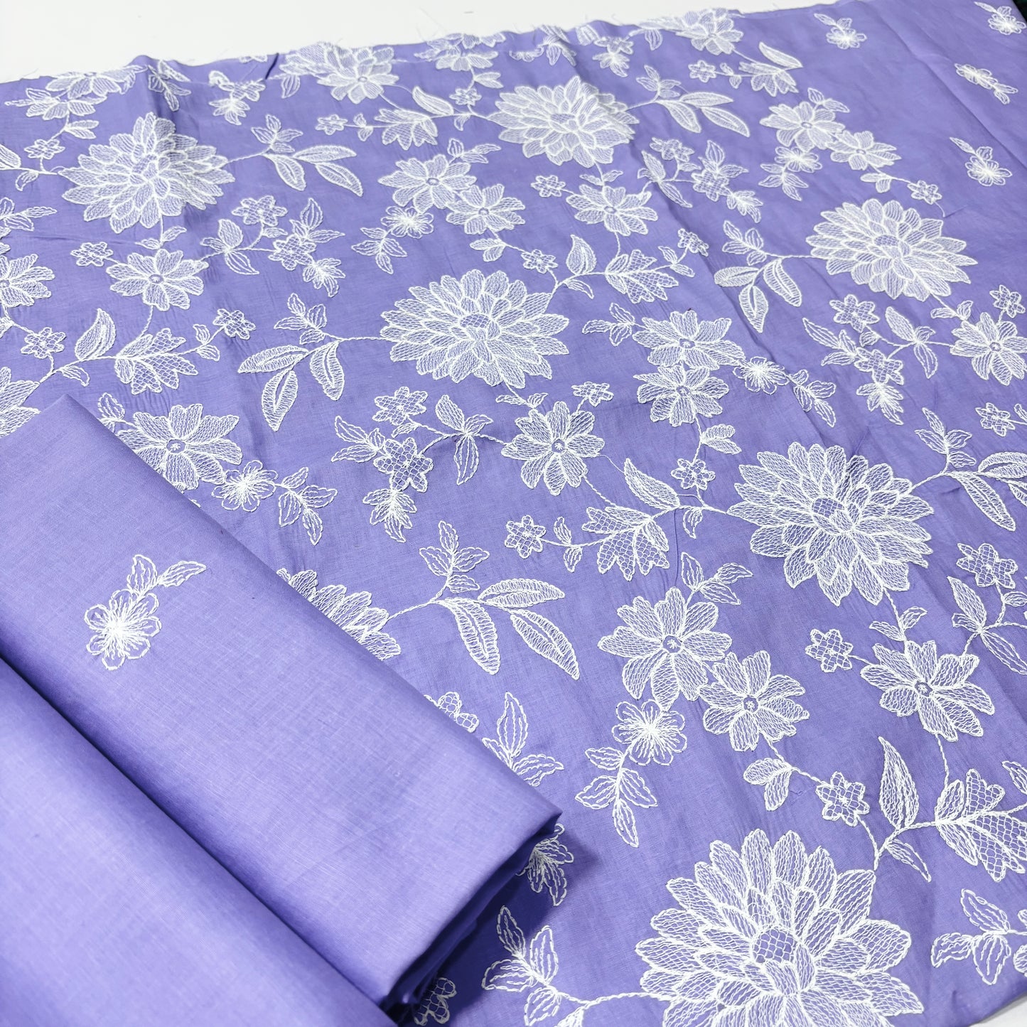 2 PIECE - EMBROIDERED LAWN SUIT SCV1-1662