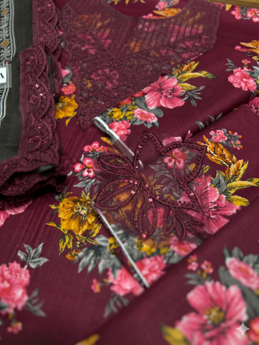 IZNIK 3PC CHIFFON DOPATTA