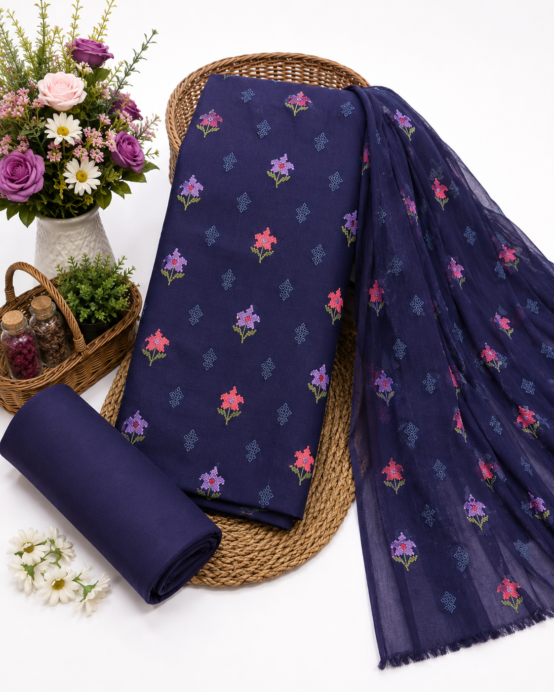 KARANDI EMBROIDERED 3-PIECE TZAJ-373