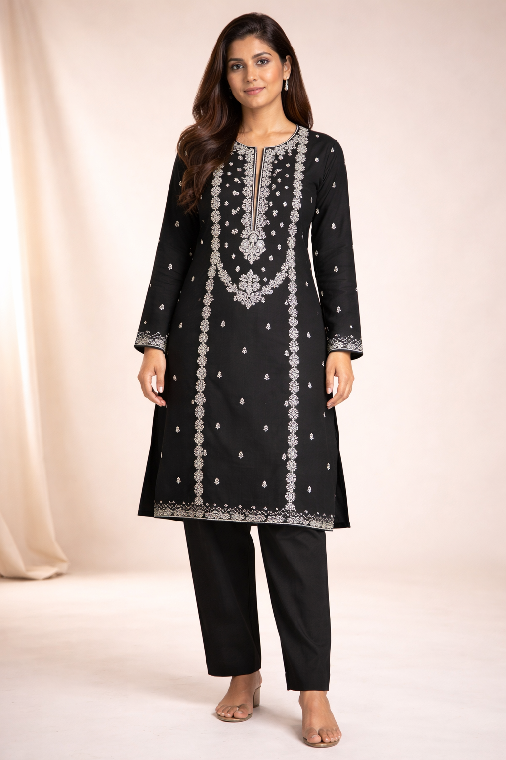 2 PIECE - EMBROIDERED LAWN SUIT SCV1-1528