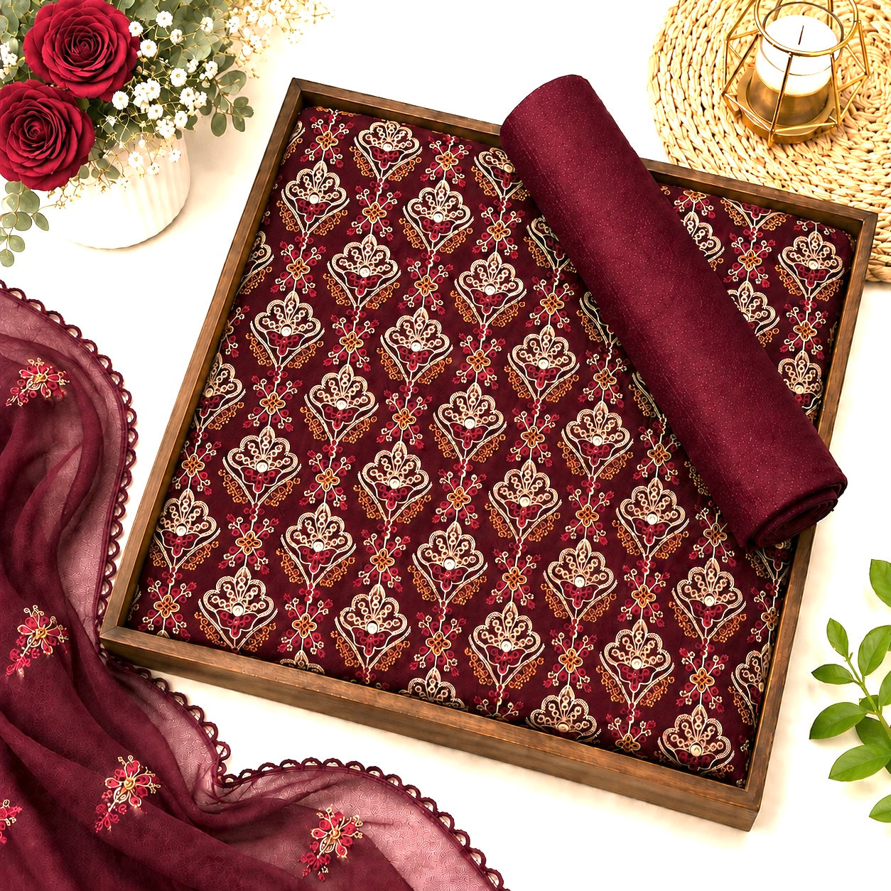 KARANDI EMBROIDERED 3-PIECE TZAJ-330