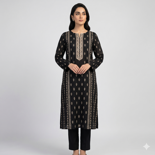 2 PIECE - EMBROIDERED LAWN SUIT SCV1-1787