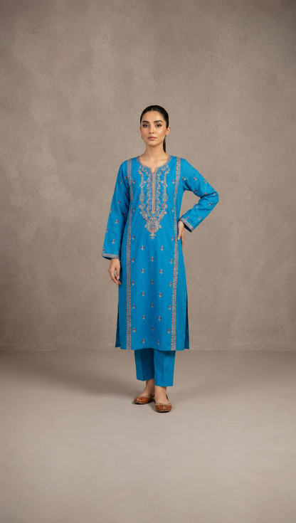 2 PIECE - EMBROIDERED LAWN SUIT SCV1-1809