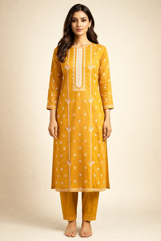 2 PIECE - EMBROIDERED LAWN SUIT SV1-156